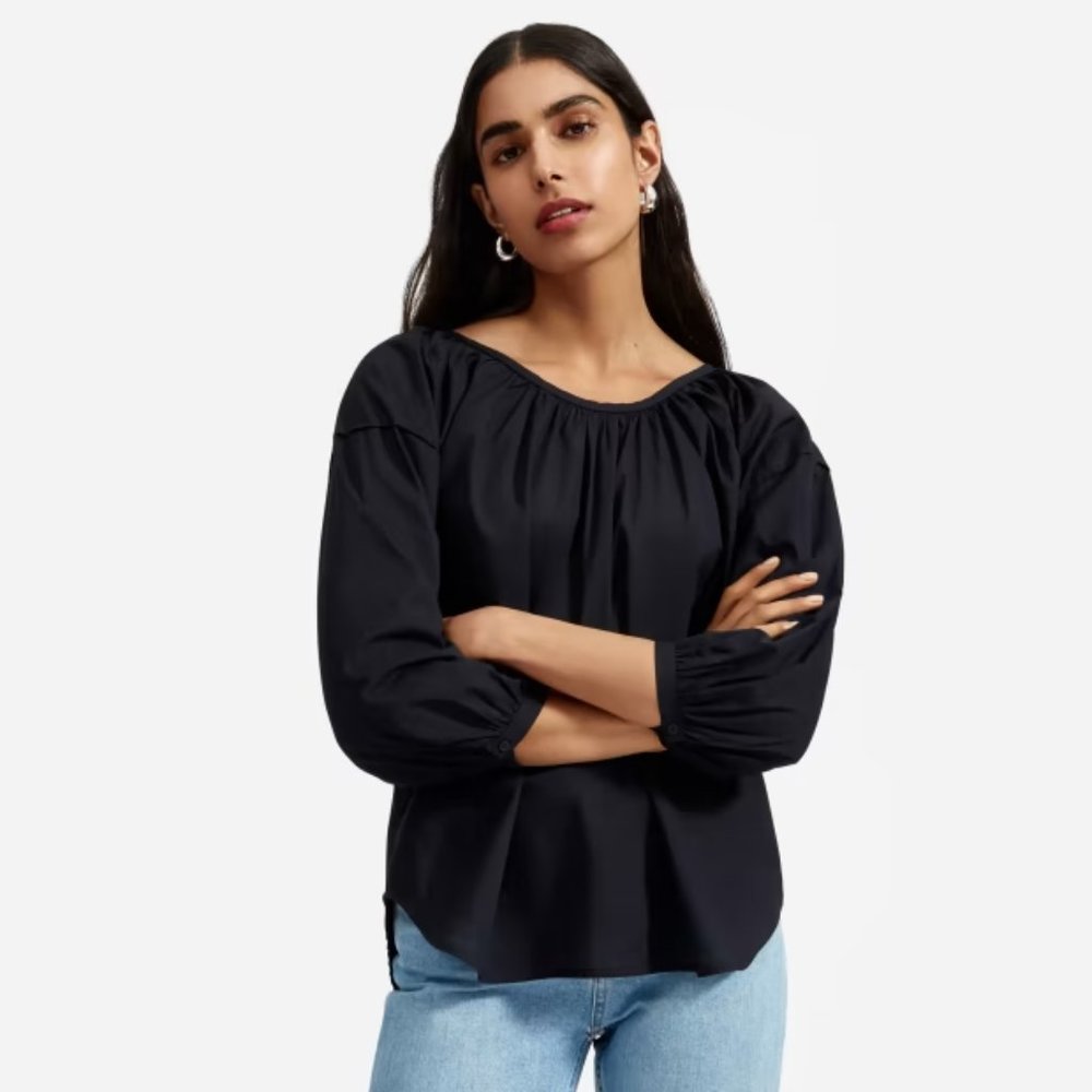 Everlane The Ruched Air Blouse
